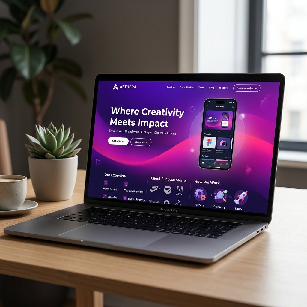 Mobile app landing page design